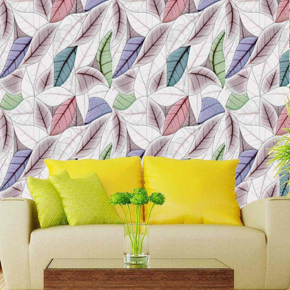 Buy Online - Buy Removable Wallpaper Online With Multi-Color Leaves in US