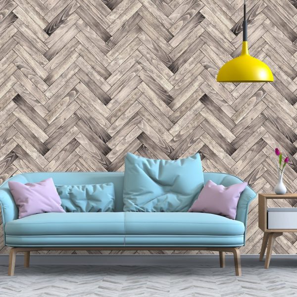 Buy Online - Herringbone Tile Plank Wallpaper in US